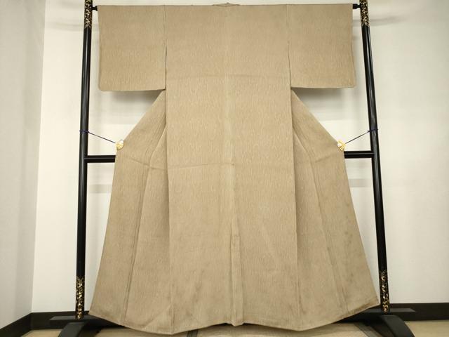 平和屋着物●お召　霞文　正絹　逸品　AABJ6530ck