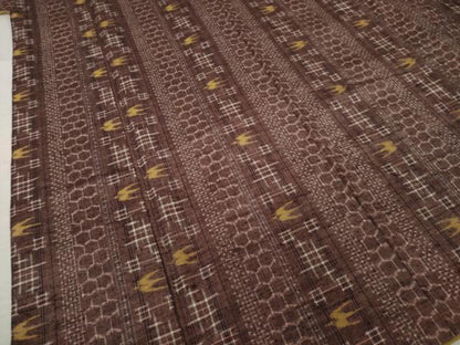 平和屋着物●上質な紬　琉球絣文様　正絹　逸品　AABJ6534ck