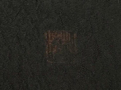 平和屋着物●上質な小紋　絞り　芝花文　黒地　正絹　逸品　AABJ6536ck
