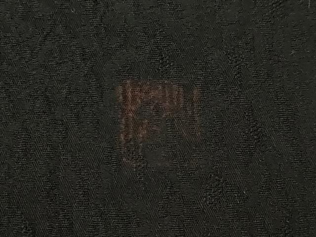 平和屋着物●上質な小紋　絞り　芝花文　黒地　正絹　逸品　AABJ6536ck