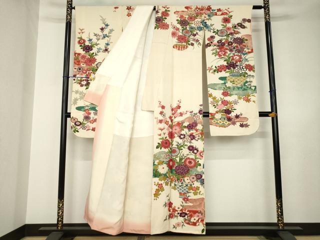 平和屋着物●豪華振袖　飾花文　金彩　正絹　逸品　AABJ6540ck