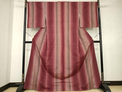 平和屋着物●上質な紬　間道　正絹　逸品　AABJ6544ck