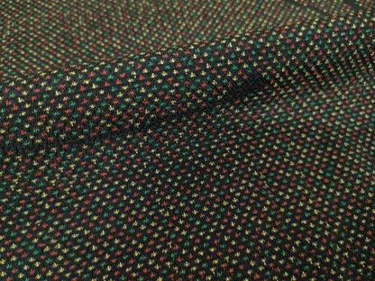 平和屋着物●本塩沢　枝垂れ文　黒地　三越扱い　正絹　逸品　AABJ6545ck