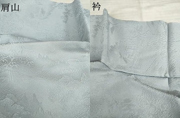 平和屋着物●上質な色無地　風景地紋　さが美扱い　正絹　逸品　AABJ6548ck
