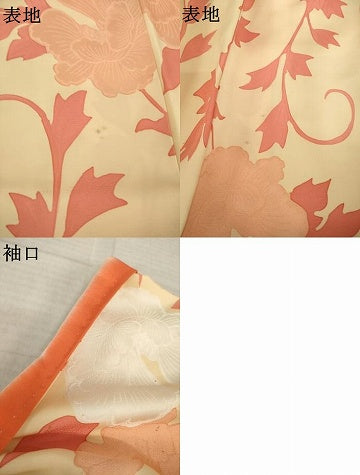 平和屋着物●上質な小紋　地紋起こし　花唐草文　正絹　逸品　AABJ6558ck