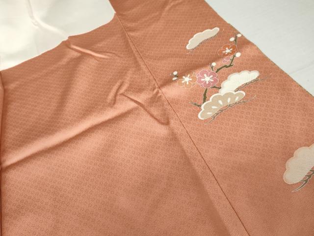 平和屋着物●訪問着　地紙花蝶文　暈し染め　金彩　正絹　逸品　AABJ6569cs