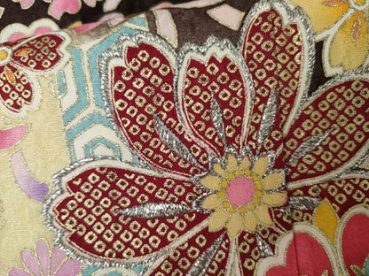 平和屋着物●豪華振袖　刺繍　雪輪花文　暈し染め　金彩　銀糸　京都きもの友禅扱い　正絹　逸品　AABJ6571cs