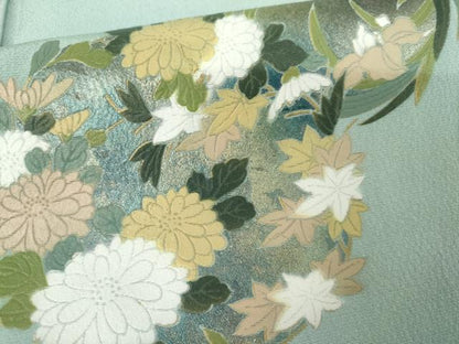 平和屋着物●訪問着　蔓帯花丸文　暈し染め　金彩　正絹　逸品　AABJ6576cs