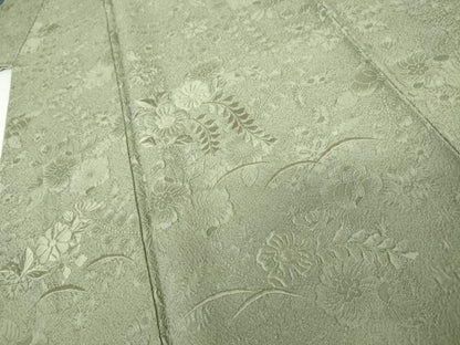 平和屋着物●無地絵羽訪問着　辻が花　総刺繍　薄青色地　正絹　逸品　AABJ6577cs