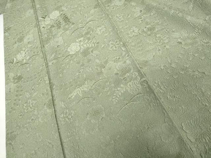平和屋着物●無地絵羽訪問着　辻が花　総刺繍　薄青色地　正絹　逸品　AABJ6577cs