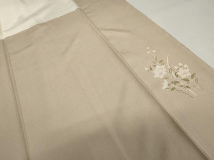 平和屋着物●訪問着　友禅　枝花文　暈し染め　正絹　逸品　AABJ6579cs