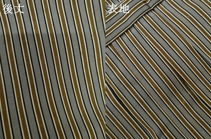 平和屋着物●男性　馬乗り袴　縞　正絹　逸品　AABJ6583cs