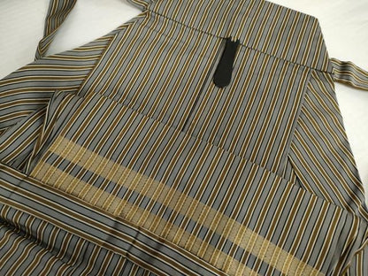 平和屋着物●男性　馬乗り袴　縞　正絹　逸品　AABJ6583cs