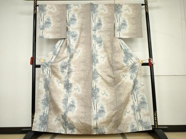 平和屋着物●本場大島紬　総絣　笹竹文　正絹　逸品　AABJ6593cs