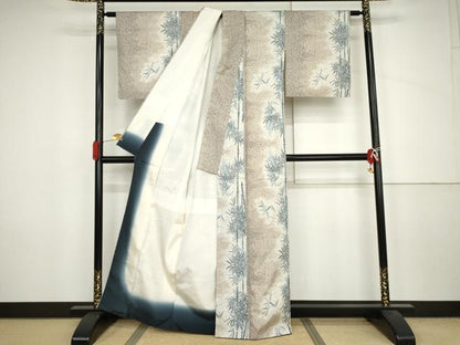 平和屋着物●本場大島紬　総絣　笹竹文　正絹　逸品　AABJ6593cs