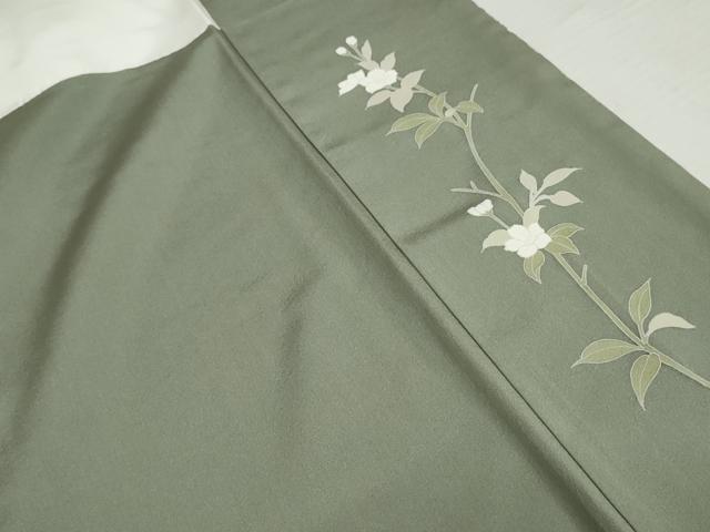 平和屋着物●訪問着　友禅　作家物　芝花文　正絹　逸品　AABJ6599cs