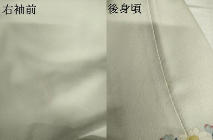 平和屋着物●本加賀友禅作家　押田正義　色留袖　草花文　正絹　逸品　AABJ6603cs