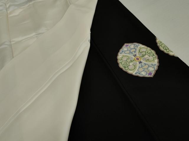 平和屋着物●豪華黒留袖　友禅　童子花文　正絹　逸品　AABJ6604cs