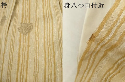 平和屋着物●お召　名物裂　金糸　正絹　逸品　AABJ6605cs