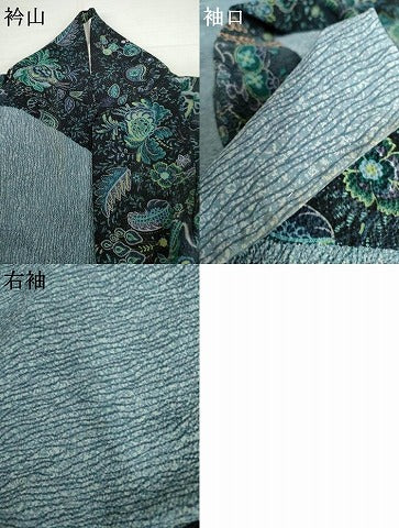 平和屋着物●訪問着　更紗花文　正絹　逸品　AABJ6607cs