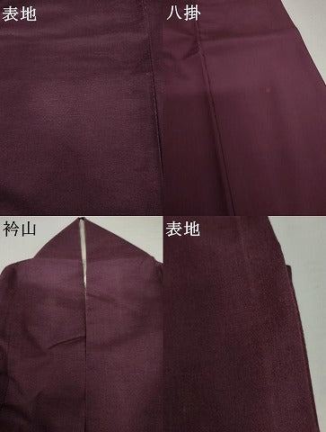 平和屋着物●訪問着　紬地　刺繍　葡萄蔦の葉文　金彩　正絹　逸品　AABJ6612cs