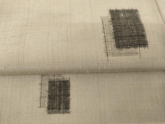 平和屋着物●上質な紬　色紙重ね文　正絹　逸品　AABJ6616cs