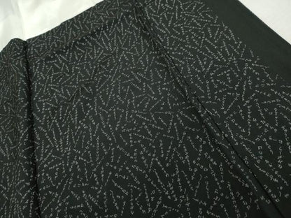 平和屋着物●江戸小紋　寺山存男　切嵌吉祥花文　黒地　正絹　逸品　AABJ6625cs