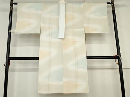 平和屋着物●長襦袢　無双仕立て　本場伊豆大島　作家物　伊豆つばき染　霞文　暈し染め　反端付き　正絹　逸品　AABJ6627cs