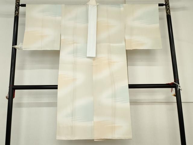 平和屋着物●長襦袢　無双仕立て　本場伊豆大島　作家物　伊豆つばき染　霞文　暈し染め　反端付き　正絹　逸品　AABJ6627cs