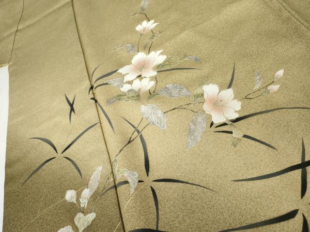 平和屋着物●訪問着　枝花文　暈し染め　金銀彩　正絹　逸品　AABJ6634cs