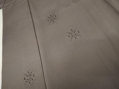 平和屋着物●訪問着　刺繍　舞花文　暈し染め　正絹　逸品　AABJ6635cs