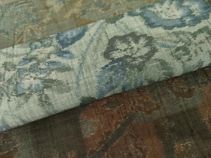 平和屋着物●小千谷紬　訪問着　百柄　横段花文　正絹　逸品　AABJ6637cs