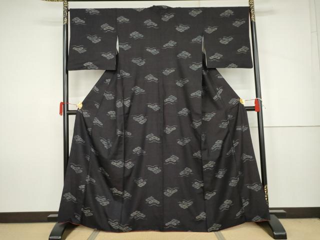 平和屋着物●上質な紬　松　正絹　逸品　AABJ6638cs