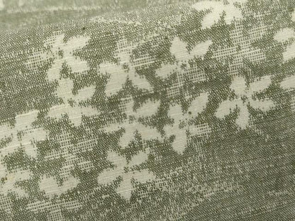 平和屋着物●結城紬　草花文　証紙付き　正絹　逸品　未使用　AABJ6641cs