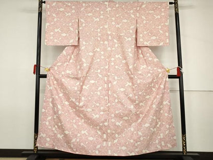 平和屋着物●本場大島紬　白大島　一元7マルキ　楓尽くし　正絹　逸品　未使用　AABJ6647cs