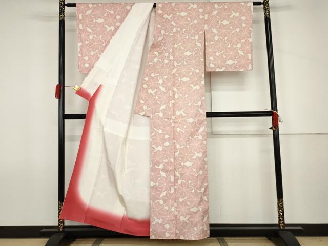 平和屋着物●本場大島紬　白大島　一元7マルキ　楓尽くし　正絹　逸品　未使用　AABJ6647cs