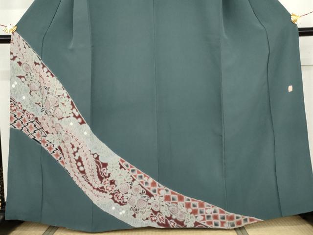 平和屋着物●十日町　名門　滝泰謹製　訪問着　辻が花　絞り　正絹　逸品　AABJ6660cs