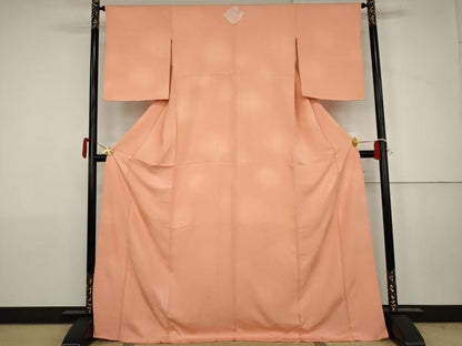 平和屋着物●上質な小紋　菊地紋　暈し染め　正絹　逸品　AABJ6662cs