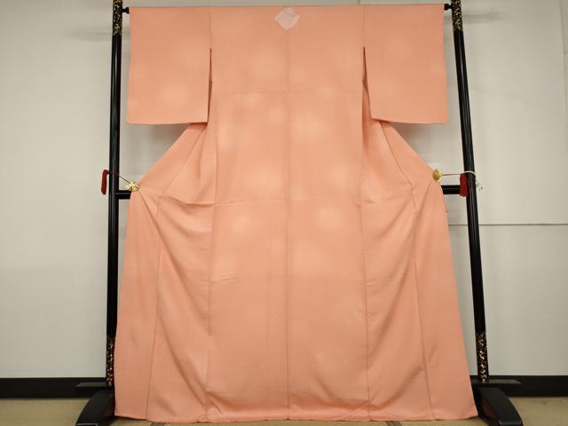 平和屋着物●上質な小紋　菊地紋　暈し染め　正絹　逸品　AABJ6662cs