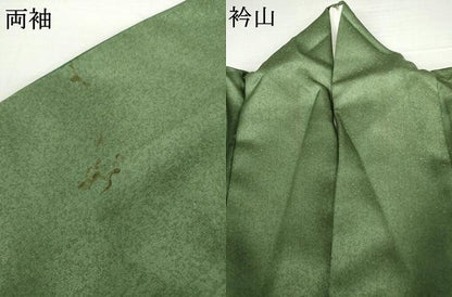 平和屋着物●訪問着　刺繍　枝花丸文　暈し染め　金糸　銀彩　正絹　逸品　AABJ6677cs