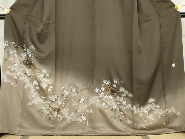 平和屋着物●訪問着　作家物　手描き　人物花楽器文　暈し染め　正絹　逸品　AABJ6678cs