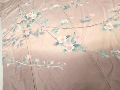 平和屋着物●訪問着　友禅　枝花文　暈し染め　正絹　逸品　AABJ6682cs