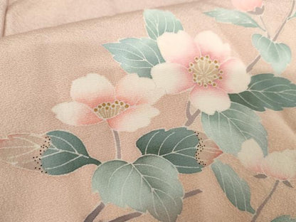 平和屋着物●訪問着　友禅　枝花文　暈し染め　正絹　逸品　AABJ6682cs