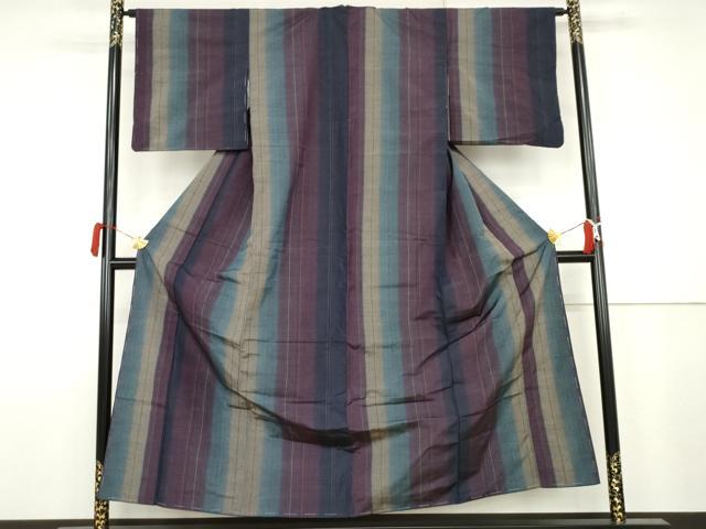 平和屋着物●上質な紬　間道　正絹　逸品　未使用　AABJ6683cs