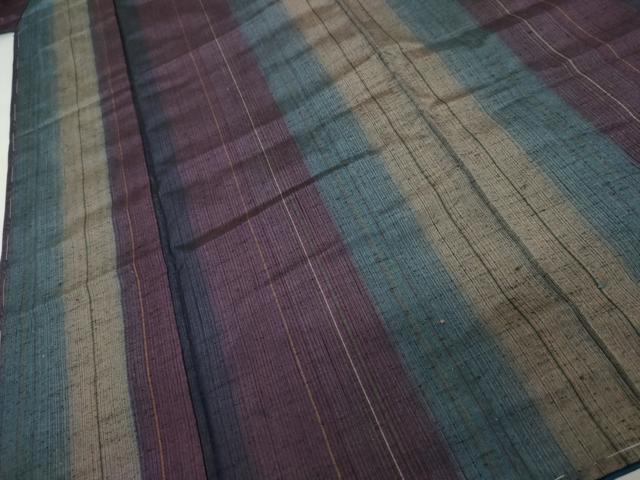 平和屋着物●上質な紬　間道　正絹　逸品　未使用　AABJ6683cs