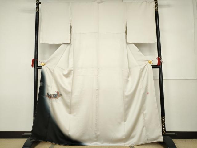 平和屋着物●色留訪問着　作家物　画狂人北斎筆　暈し染め　正絹　逸品　AABJ6684cs