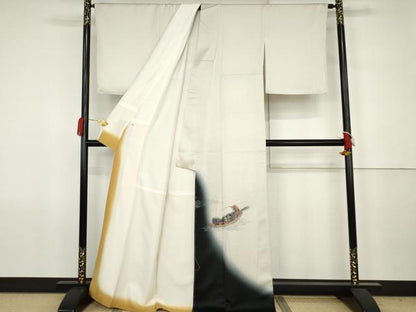 平和屋着物●色留訪問着　作家物　画狂人北斎筆　暈し染め　正絹　逸品　AABJ6684cs