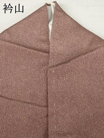 平和屋着物●江戸小紋　鮫小紋柄　鬼しぼ縮緬　正絹　逸品　AABJ6692cs