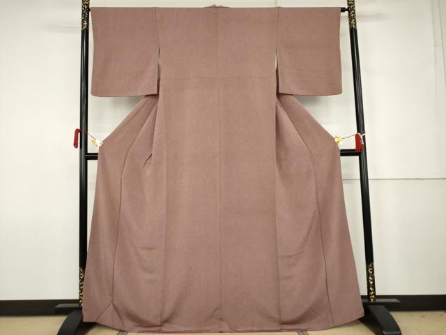 平和屋着物●江戸小紋　鮫小紋柄　鬼しぼ縮緬　正絹　逸品　AABJ6692cs