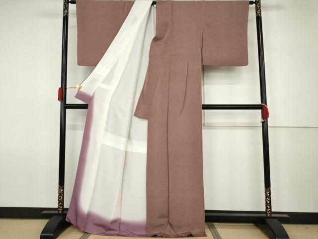 平和屋着物●江戸小紋　鮫小紋柄　鬼しぼ縮緬　正絹　逸品　AABJ6692cs